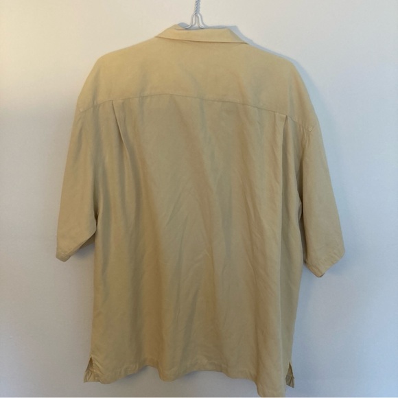 Tommy Bahamas men’s silk shirt yellow size large - Picture 5 of 7